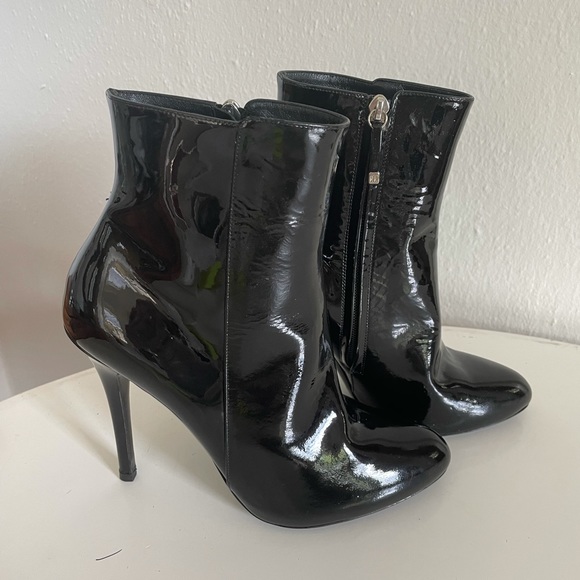 NWOT: Ralph Lauren Collection Black Patent Leather Stiletto Boots - Picture 12 of 13